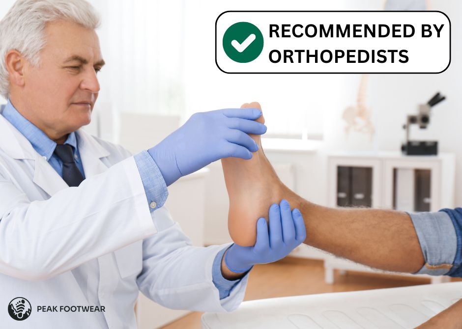 orthopedist checking person foot