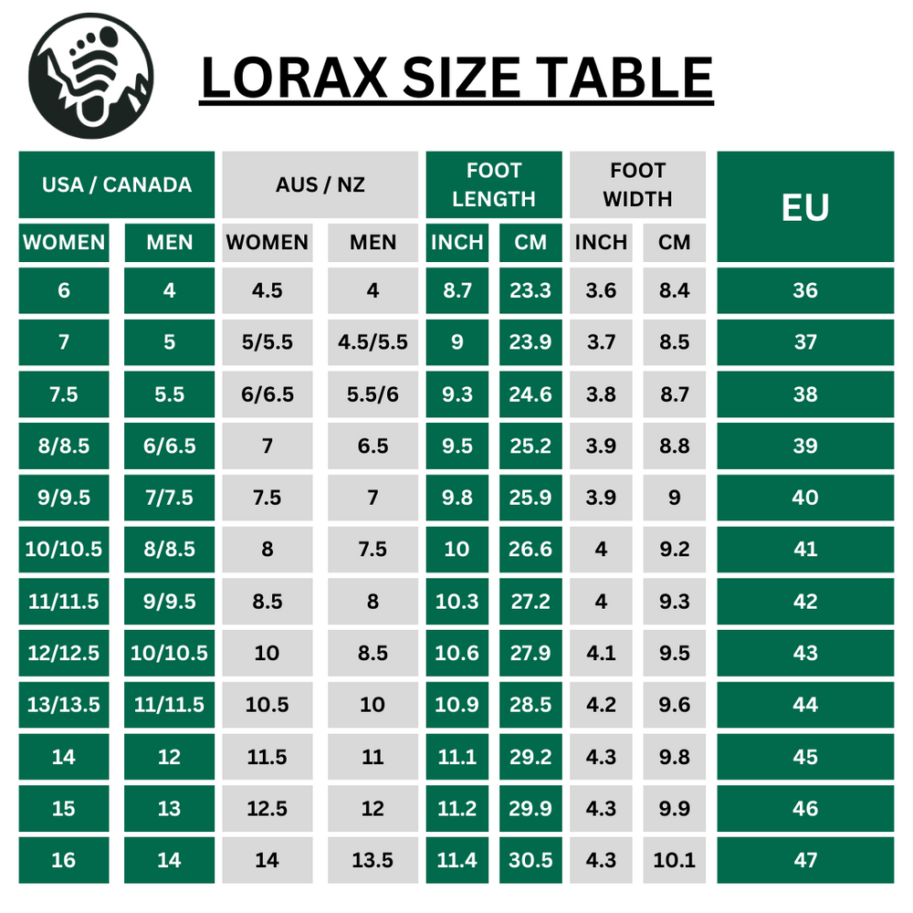Size Measurement Guide PeakFootwear